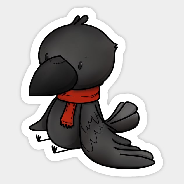 Little Crow Sticker by candice-allen-art